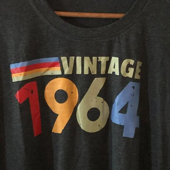 NWOT Vintage 1964 Gray 5XL T-Shirt - Picture 6 of 10